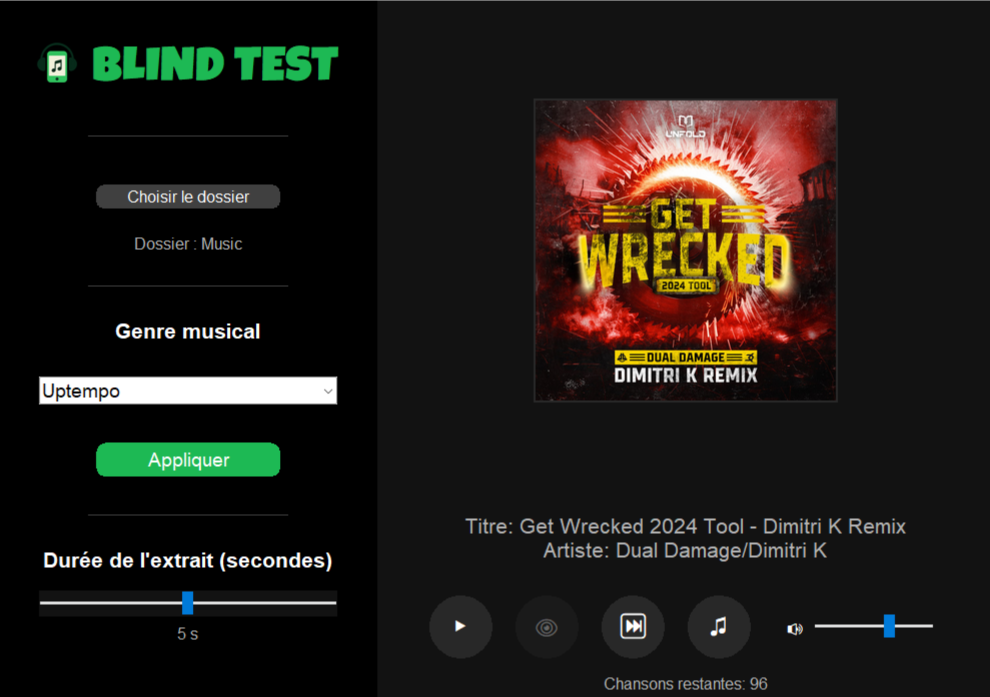 Blind Test Generator